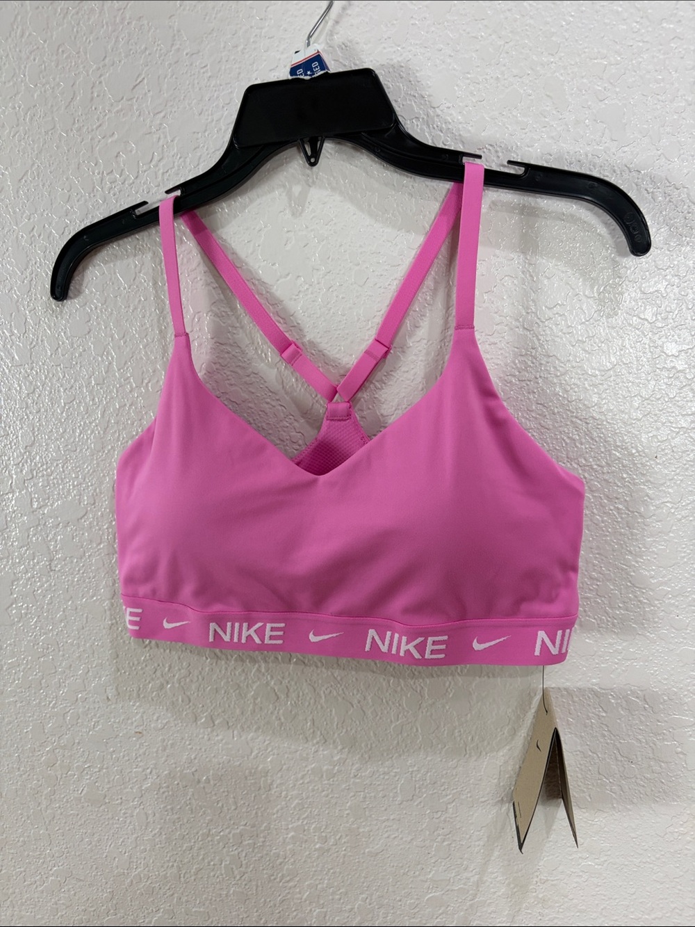 Nike Pink Strappy Light-Support Sports Bra,Size L - Picture 3 of 15